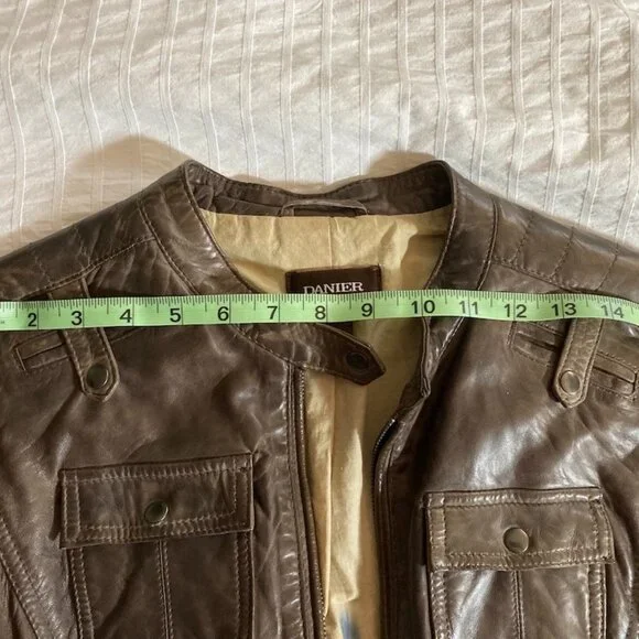 Danier Brown Leather Jacket - Picture 2 of 4